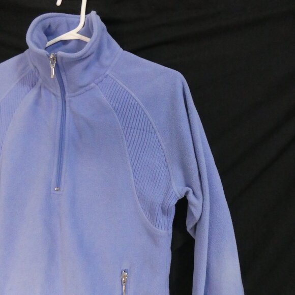 SPORTEK | medium | Chic Light Blue Mock Neck Pullover with Zipper - Picture 5 of 15